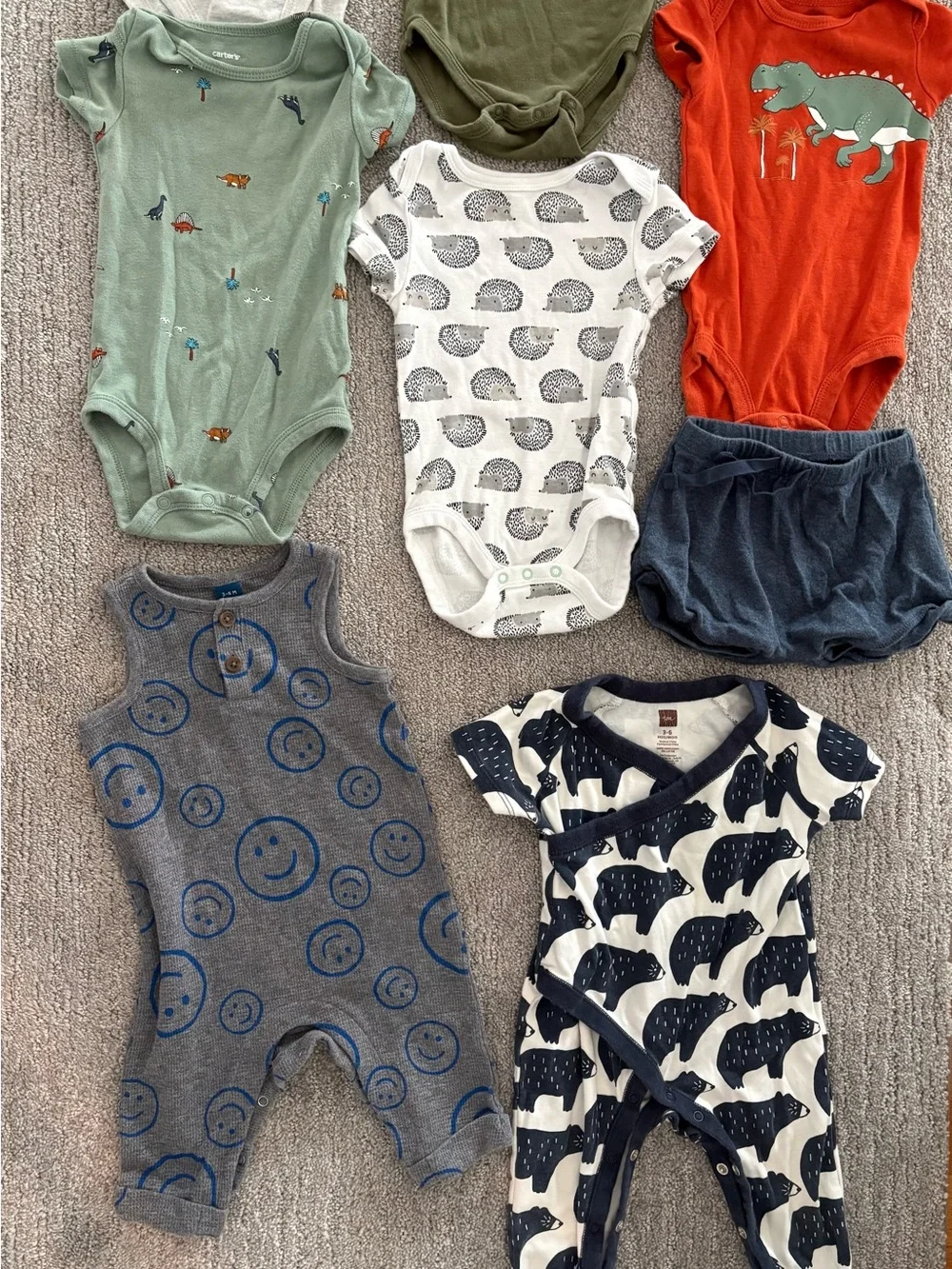 10 piece Assorted 3-6 month baby summer clothing bundle